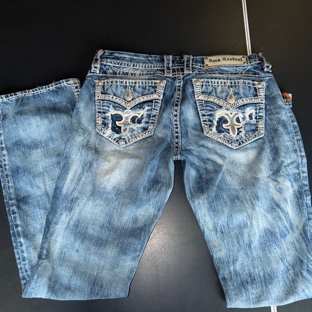 Rock Revival Blue Boot Cut Jeans - Picture 3 of 7